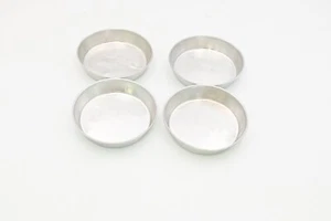 4 Vintage Round Aluminum Tart Custard Cake Pan Cake Mold 1970s Children's Baking - Picture 1 of 9