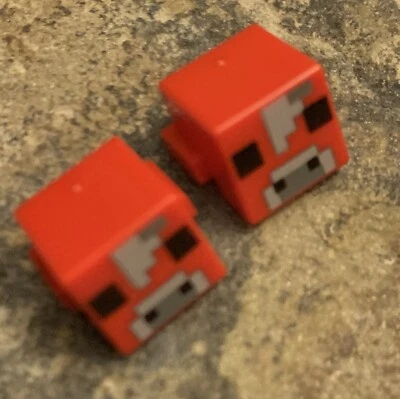 LEGO Minecraft Mushroom Animal Cow Red Pixelated Face Pieces - Image 1 of 4