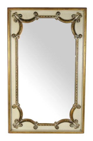 Vintage Mid-Century Italianate Wall Mirror Excellent Quality Sturdy Wood Cover