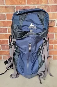 Gregory Z 55 Gray Blue Hiking Camping Backpack Pack Bag Multi Pockets - Picture 1 of 18