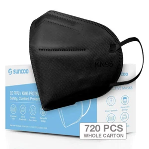 SUNCOO Protective KN95 Face Mask 720 PCs,  Whole Carton Cup Dust Mask Protection - Picture 1 of 7
