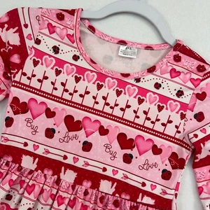 Valentines Dress Girls Holiday 2XL Fits about 6/7 Red Pink Hearts Cupid Party - Picture 1 of 7