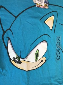 sonic the hedgehog Sega T Shirt Blue Size L - Picture 1 of 7