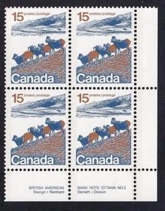 Canada 1976 Mountain Sheep 15¢ Landscape, MNH PL2 LR, sc#595aii "rump" - Picture 1 of 1