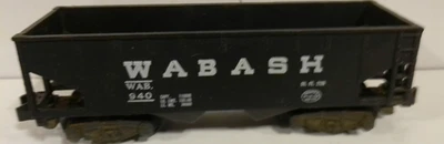American Flyer #940 S Gauge   Wabash Hopper WITH METAL TRUCKS + KNUCKLE COUPLERS - Image 1 of 4