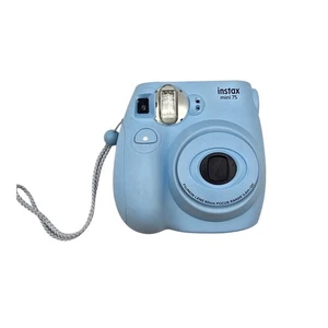FUJIFILM INSTAX MINI 7S Instant Camera BLUE Working Flash & Film W/Strap - Picture 1 of 16
