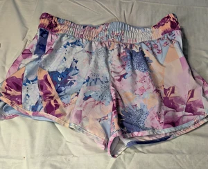 Damen-Laufshorts Avia rosa, gelb, blau Blumen mit Shorts Innenfutter Gr. XL - Bild 1 von 8