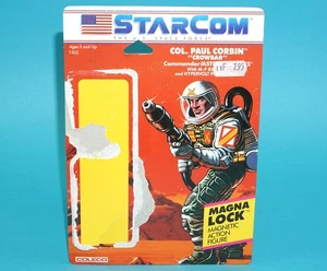 STARCOM UNCUT CARDBACK FILE CARD COL. PAUL CORBIN US 1980s COLECO - Picture 1 of 2