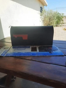 Postmaster Classic Roadside Post Mount Mailbox Steel Black C1100B00 Pre-owned  - Picture 1 of 6