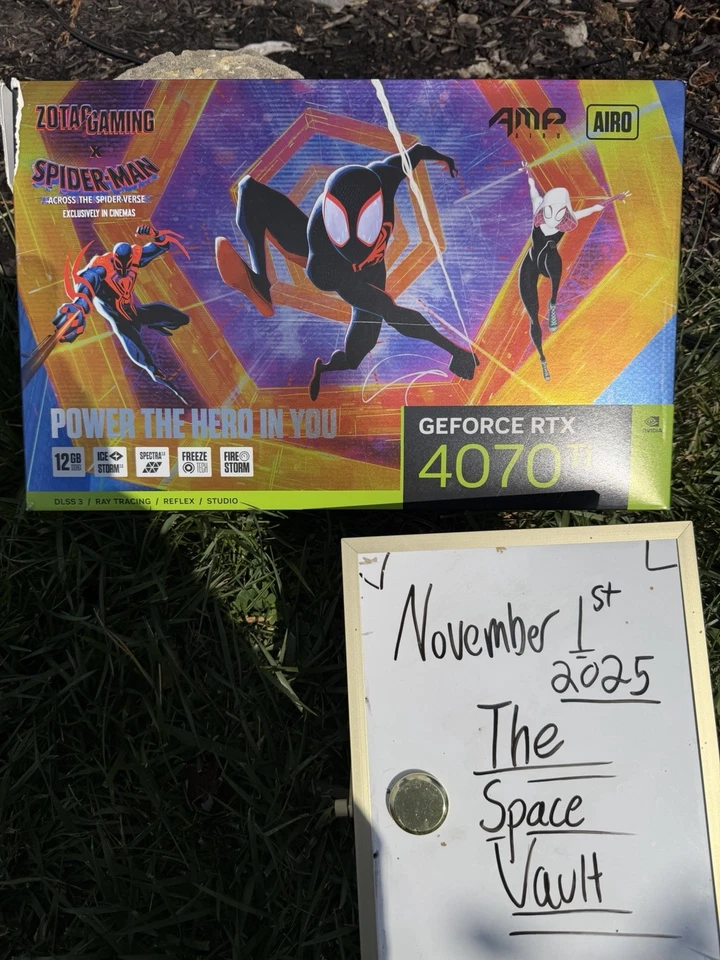  ZOTAC GeForce RTX 4070Ti 12GB GDDR6X AMP AIRO Spiderman Graphics Card  - Image 1 of 4