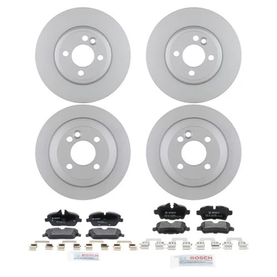 Kit de pastillas de freno y rotor semimetálicos Bosch QuietCast para Mini Cooper 07-15 Foto 1 de 4