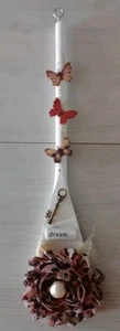 Handmade Wooden Decorated Spoon Wall Decor Home Deco Flower Butterfly Dream New - Picture 1 of 5
