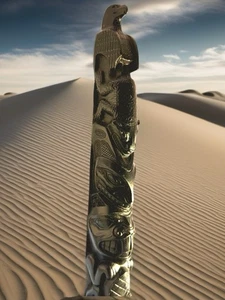 "Estatuilla estatua de Canadá de 12"" indio tótem nativo americano Boma indio, águila, oso" - Imagen 1 de 24