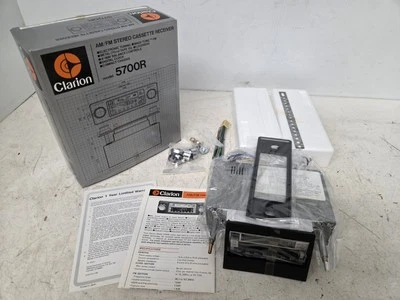 Vintage NOS Clarion 5700R AM/FM Stereo Cassette Reciever Shaft Mount Old School  - Image 1 of 4