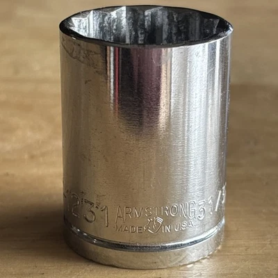 Armstrong Armaloy 31/32" Shallow Socket 1/2" Drive 12 Point ST-1231 USA - Image 1 of 4