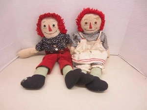 Muñecas RAGGEDY ANN y ANDY de colección hechas a mano muñeca de 20" de alto - Imagen 1 de 5