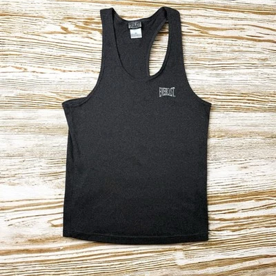 Camiseta sin mangas Everlast de colección esposa batidora para hombre gris oscuro acanalada musculosa camiseta sin mangas años 90 clásica Foto 1 de 4