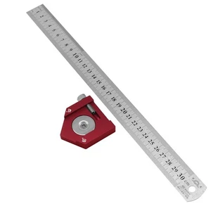 Steel Ruler Positioning Block with Angle Scriber for Woodworking Measurement - Picture 1 of 24