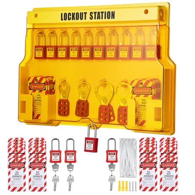 Uimoso 58PCS Lockout Tagout Kits Electrical Loto Kit for Electrical Risk Removal