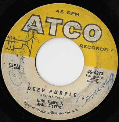 Deep Purple / I've Been Carrying A Torch / Nino Tempo & April Stevens VG - Image 1 of 2
