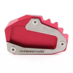 For Ducati Hypermotard 821 2013-17 Red Side Kickstand Stand Extension Plate Pad - Picture 1 of 4