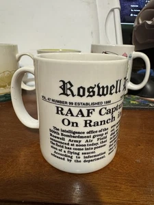 Taza de café Roswell Daily Record buen estado - Imagen 1 de 3