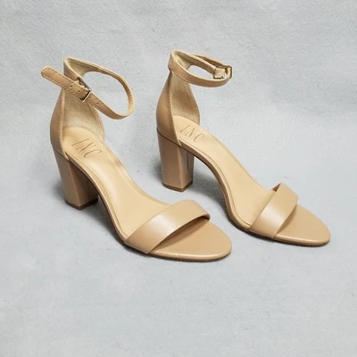 I.N.C. Sandalias Kivah Nude Tacón Bloque Para Mujer Talla 6 M - Beige Correa al Tobillo Bomba Foto 1 de 4