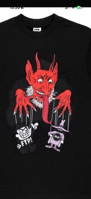 Camiseta FTP Krampus Negra Talla XL T-Shirt TOTALMENTE NUEVA FuckThePopulation Foto 1 de 3