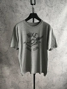 Nike Track Club T-Shirt Vintage 2000s Graphic Print Gray Mens Size S Crew Neck - Picture 1 of 12