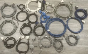 HUGE LOT: 23 Vintage Computer Cables, BNC, VGA, DB9, DB15, Inmac, Optical, AMP! - Picture 1 of 19