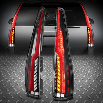 Luces traseras LED negras para lámparas de señal secuencial suburbanas Yukon Tahoe 2007-2014 Foto 1 de 4