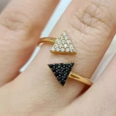 1Ct Round Cut Lab - Created Diamond 14k Yellow Gold FN Engagement Beautiful Ring - Image 1 of 3