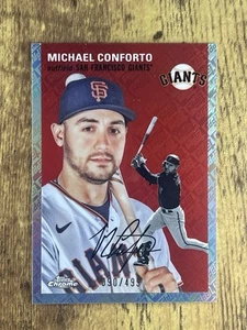 Michael Conforto 2023 Topps Chrome Platinum Anniversary Logo Refractor /499 #67 - Bild 1 von 2