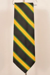VTG Men's NOS 1970s Black & Yellow Striped Pattern Wide Necktie 70s Tie - Picture 1 of 14