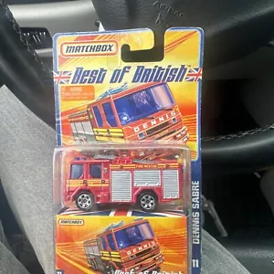 Matchbox "Best of British" - #11 Dennis Sabre Fire Truck - Red NIB - Picture 1 of 2