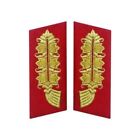 Red German Hand Embroidery Bullion Thread Cooper Wire Epaulettes Shoulder Badges