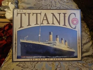 Vintage White Star Line R.M.S. Titanic The Ship Of Dreams Sign 12"x16" - Picture 1 of 13