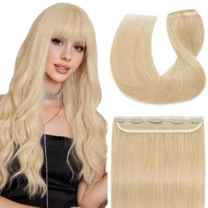 Clip In Remy Human Hair Extensins One Pieces Hair Pieces Weft Hair 3/4 Full Head - Picture 1 of 57