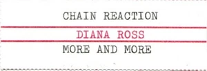 Diana Ross - Chain Reaction - original jukebox title strip - Picture 1 of 1