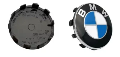 4 центральных колпака колес BMW 56 мм для большинства серий 1/3/5/7 X5 X6 M3 Z4 E36 E46 - Изображение 1 из 4