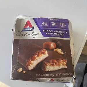 Atkins Endulge Chocolate Nutty Caramel Bar, Dessert Favorite, 2g Sugar, High...  - Picture 1 of 5