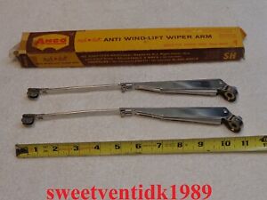 NOS Anco Wiper Arms...Shiny STAINLESS...Anco Adjustable Wipers....10 ¾  – 14 ½ 