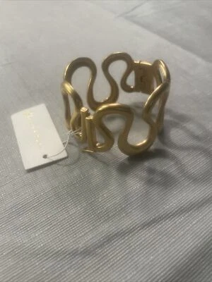 $128 BRAZALETE BRAZALETE BRAZALETE REMOLINO TONO ORO TURCO TRINA JL81 NUEVO CON ETIQUETAS Foto 1 de 4