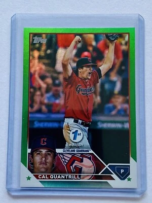2023 Topps Series 1 1st Edition GREEN /150 #255 Cal Quantrill Guardians - Image 1 of 2