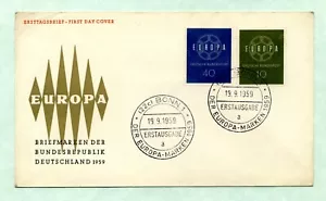 GERMANIA REPUBBLICA FEDERALE FDC EUROPA 1959 D026 - Bild 1 von 1