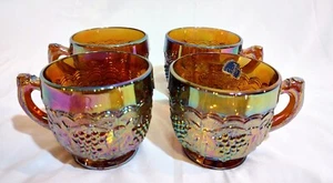 4 Imperial Weinblatt Bernstein Karneval Bowle Schüssel Tassen (2) - Bild 1 von 6