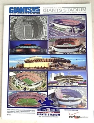2009 New York Giants Stadium Commemorative Final Game Program & Poster Brand New - Image 1 of 4