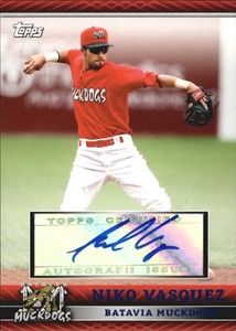 2010 Topps Pro Debut Prospect Autographs Blue #NV Niko Vasquez /199