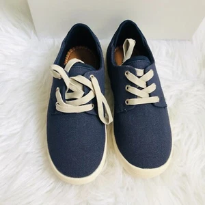 Sun & Stone Boy Kids Loafers 1 M Navy Blue Kiva Lace Up Casual Shoes NWB - Picture 1 of 7