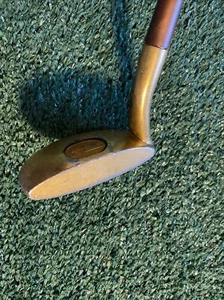 Taco Golf Putter UNUSUAL 24k Gold Plated Head W/ Aluminum Alloy Golf Shaft RH - Picture 1 of 9